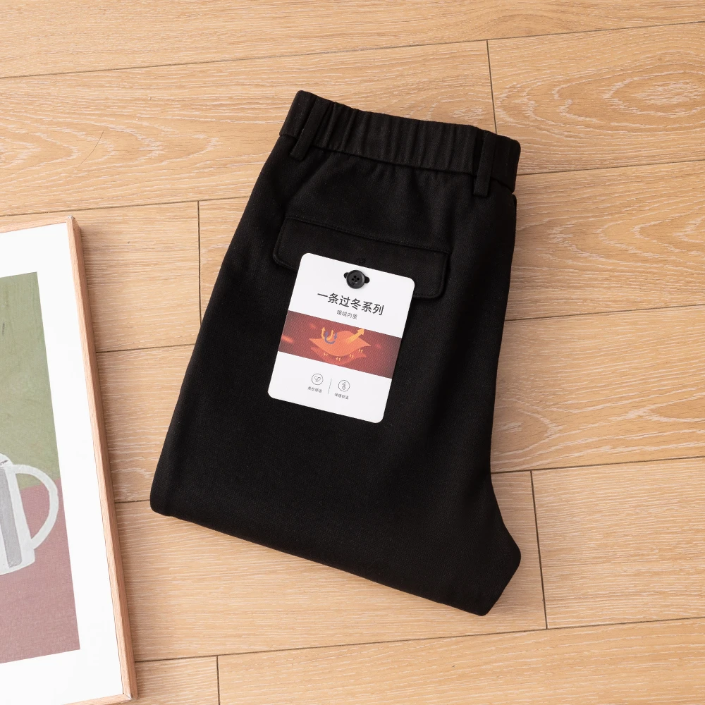 撤柜剪标男裤！4U352！百搭上班休闲裤男加绒加厚保暖裤弹力直筒裤