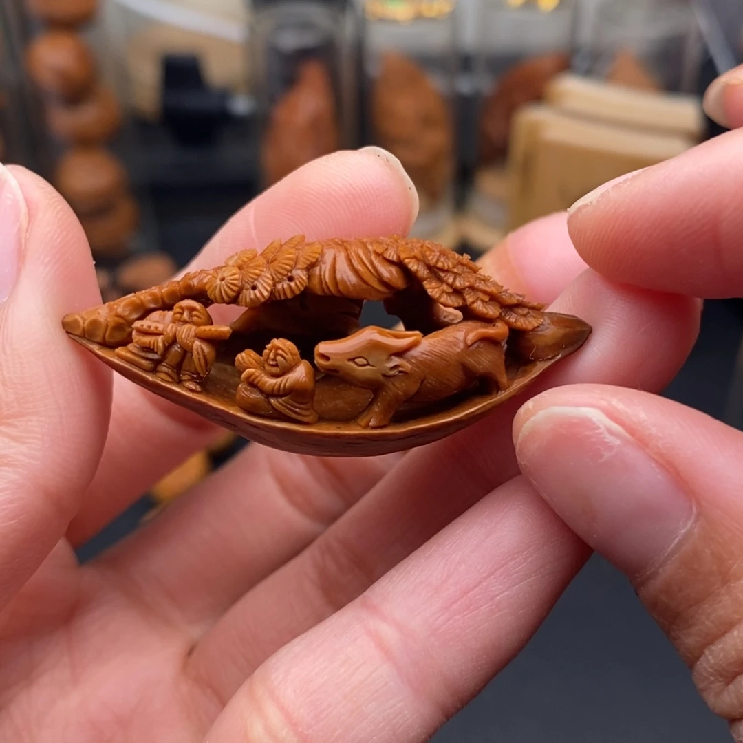 吊坠橄榄核核舟记