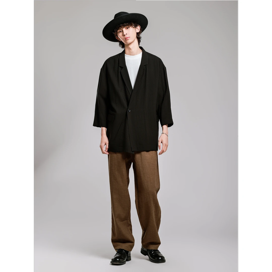 XIEIN写映 苎麻松紧腰休闲裤 132562011