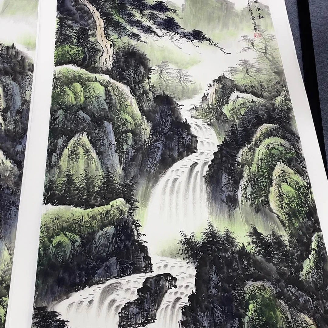 国画作品小姐姐放漏…