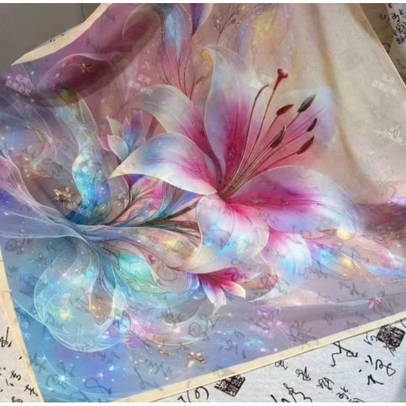 (084)高档真丝丝巾围巾女士披肩新款素雅百搭防晒优雅气质春秋季