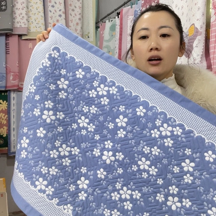 棉特价蓝色雪花纯棉