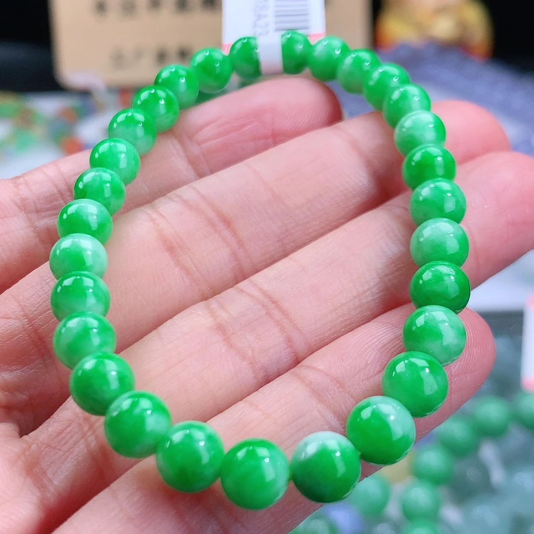 翡翠手链未镶嵌卡6.3mm