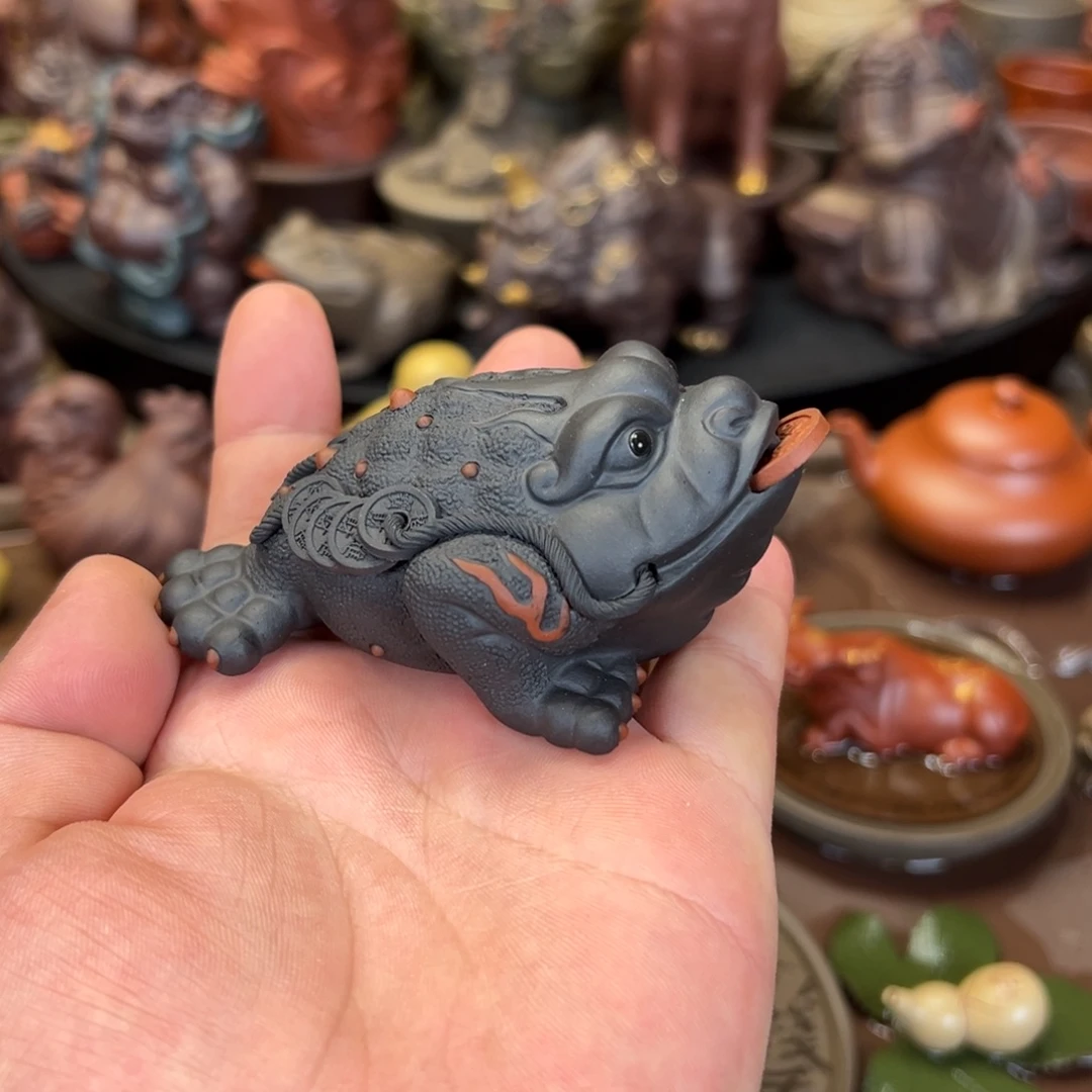 紫砂茶宠紫砂金蟾 微瑕