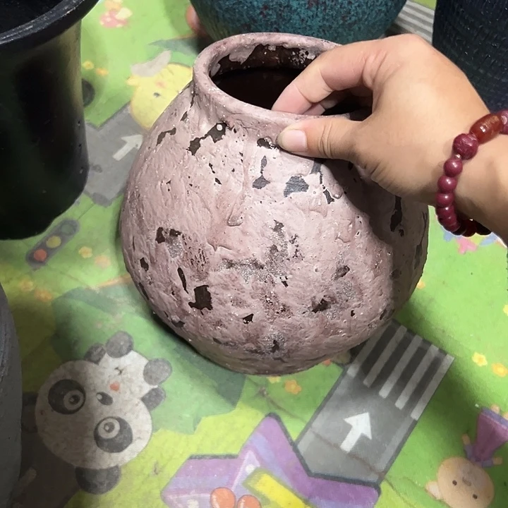 粗陶盆默认打孔高20口11