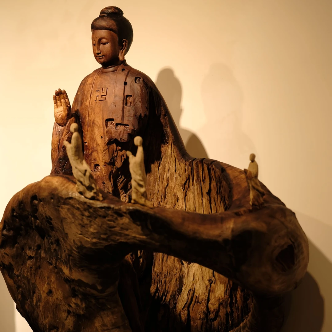 《佛渡众生》77-45-110 纯手工实木摆件