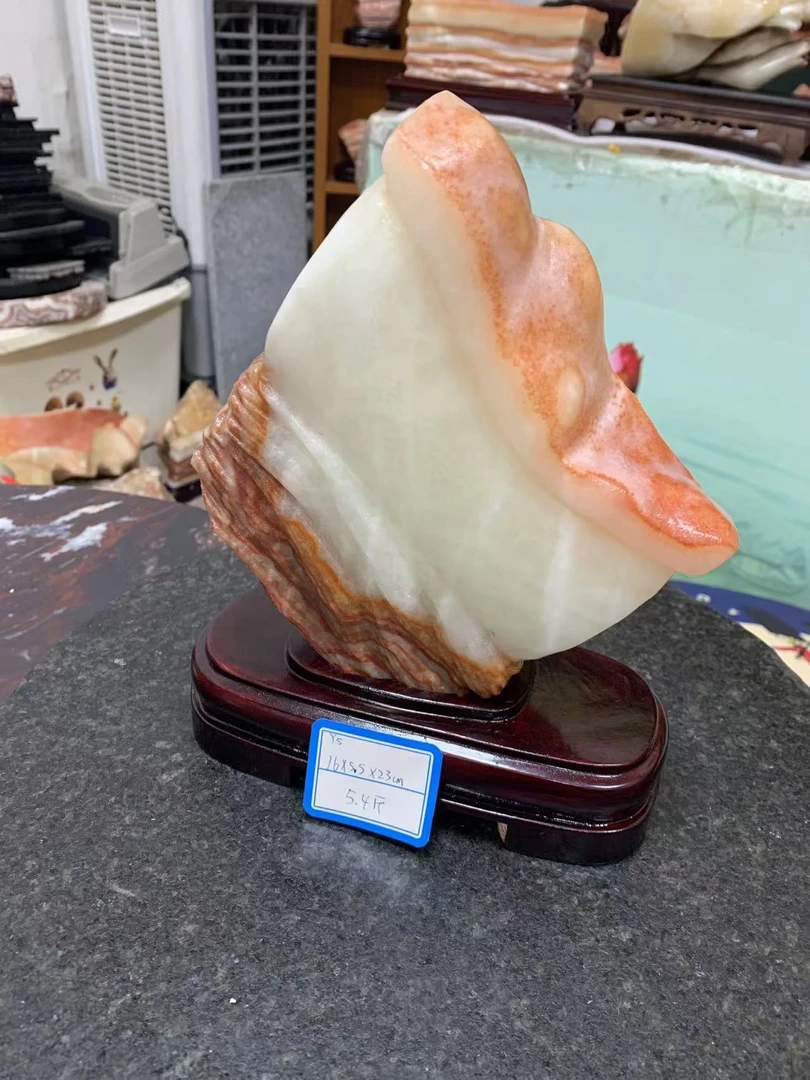 精美肉石摆件富贵肉石摆件装饰茶台中式桌面摆件雕刻Y5