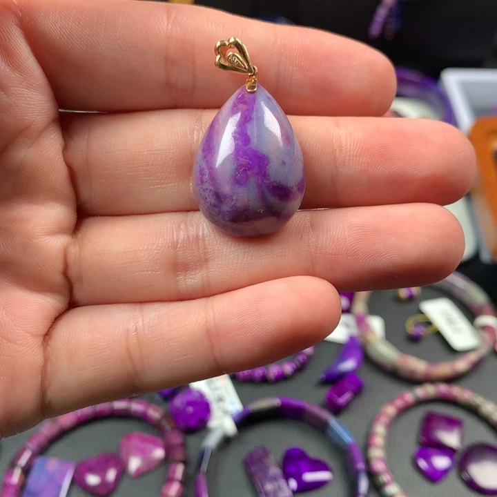 苏纪石（舒俱来）18K金镶嵌吊坠