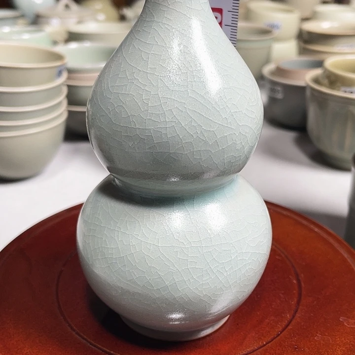 原矿釉粉青釉福禄瓶22222