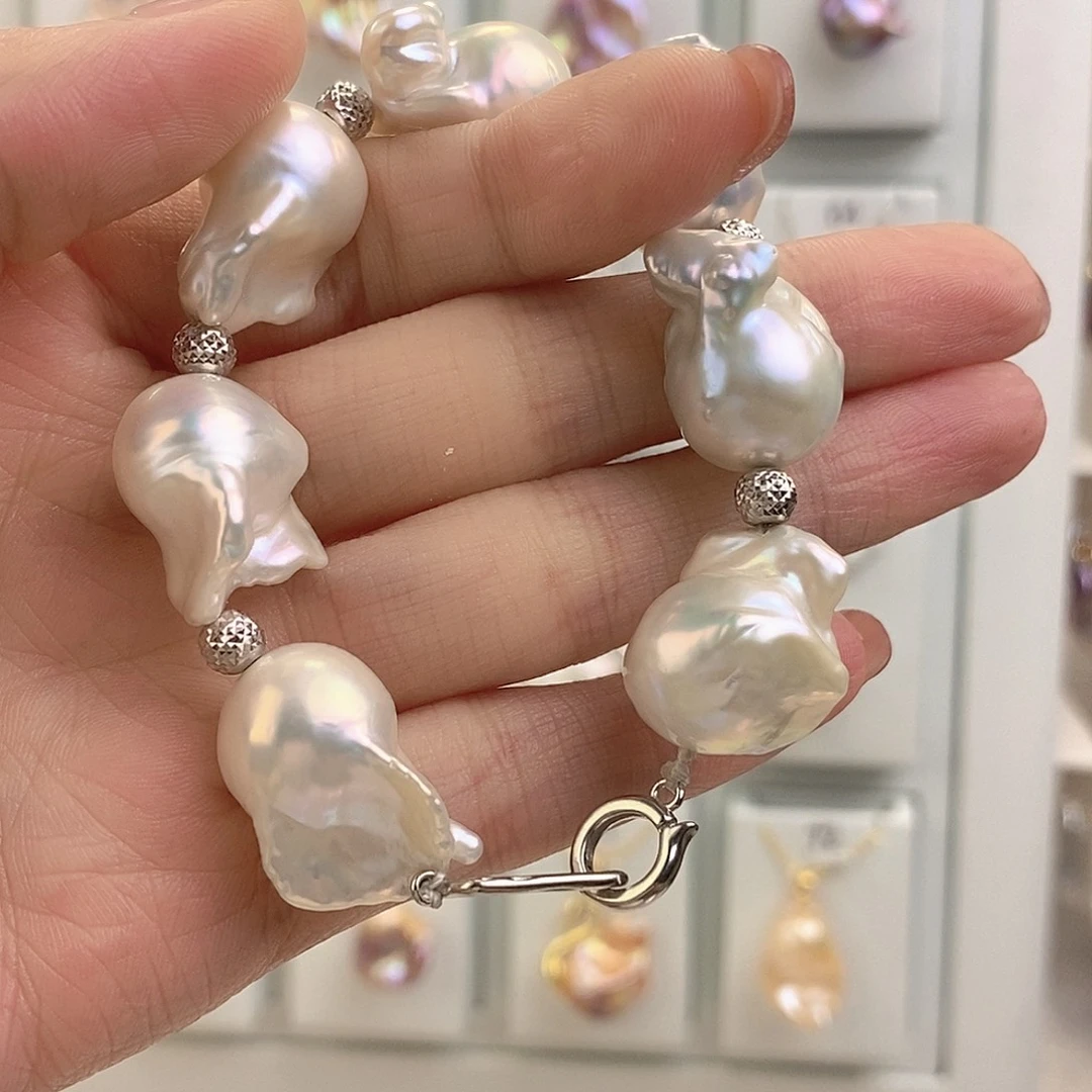 淡水珍珠颈饰合金小*