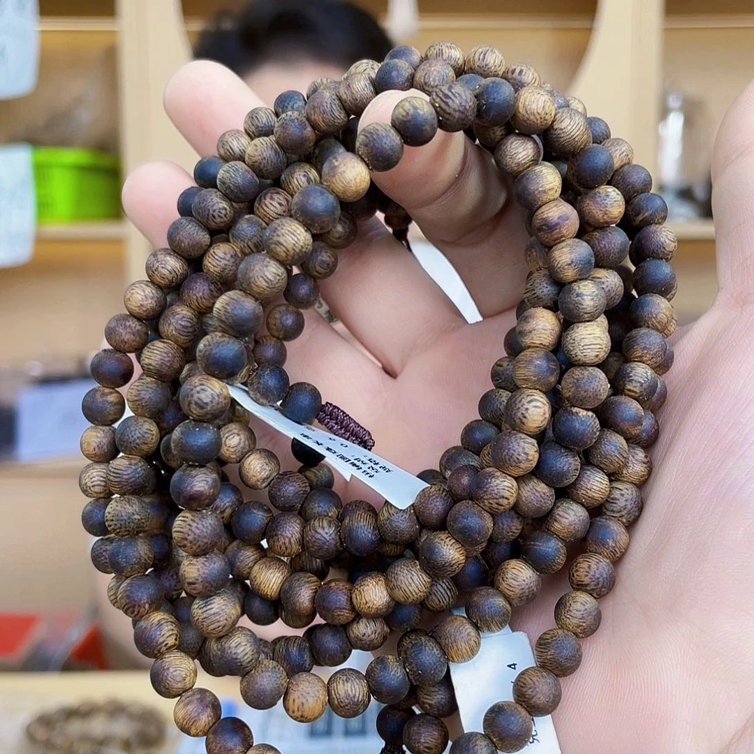 手串沉香棋楠圆珠长串0.6/16克多样性发一
