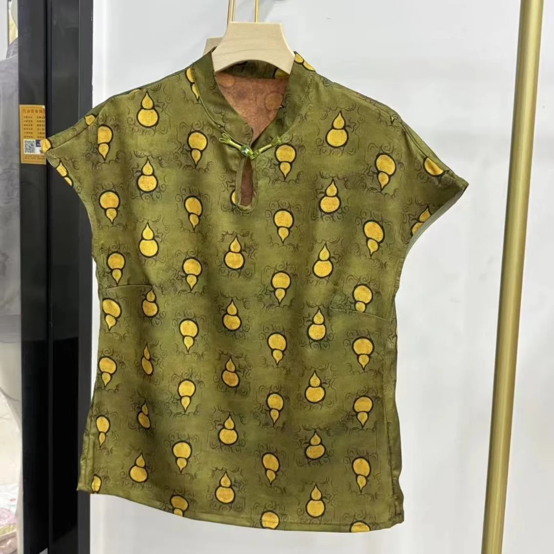 月牙袖】新中式国风时尚女装夏季透气百搭洋气减龄宽松短袖上衣