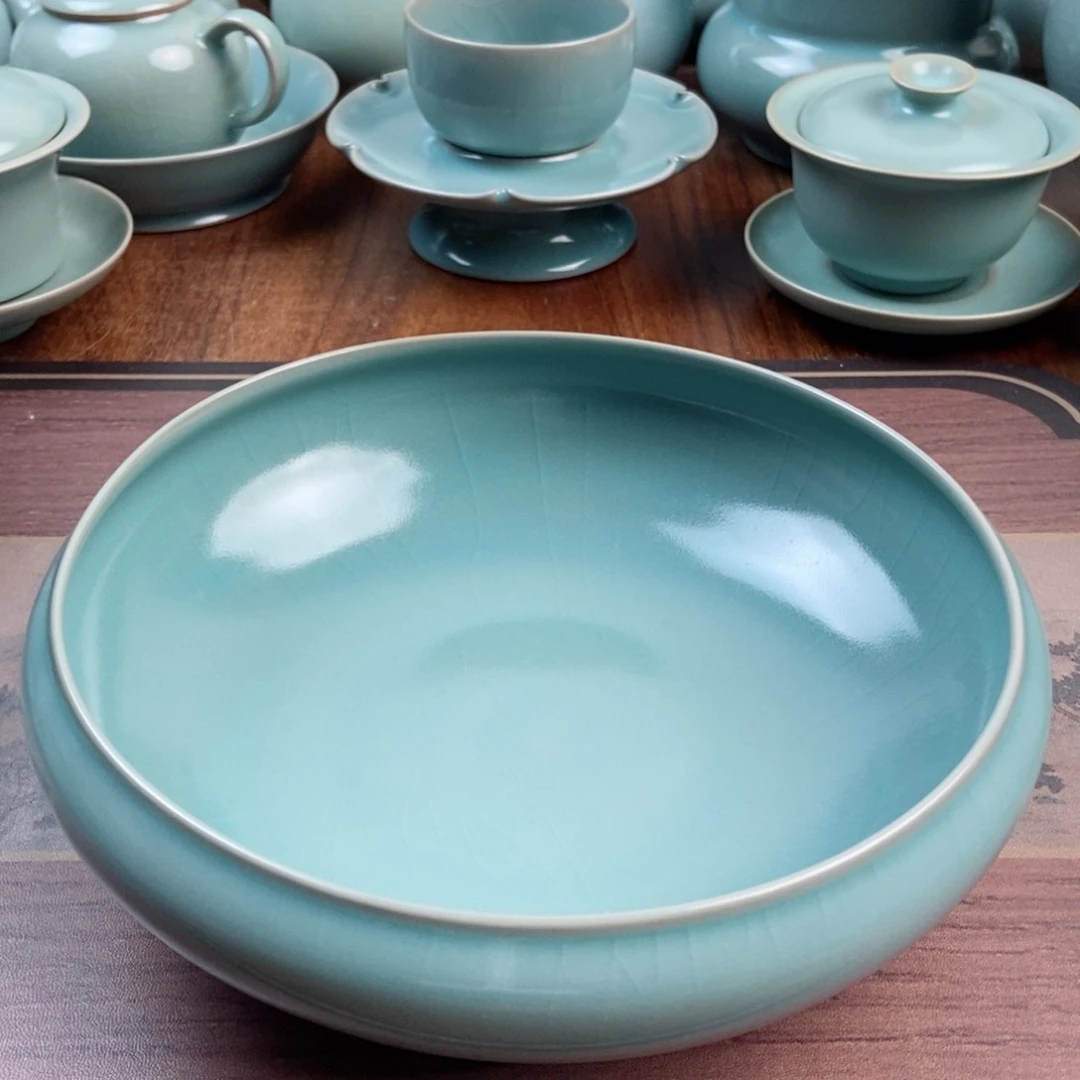 摆件陶原产地原矿汝瓷～茶器