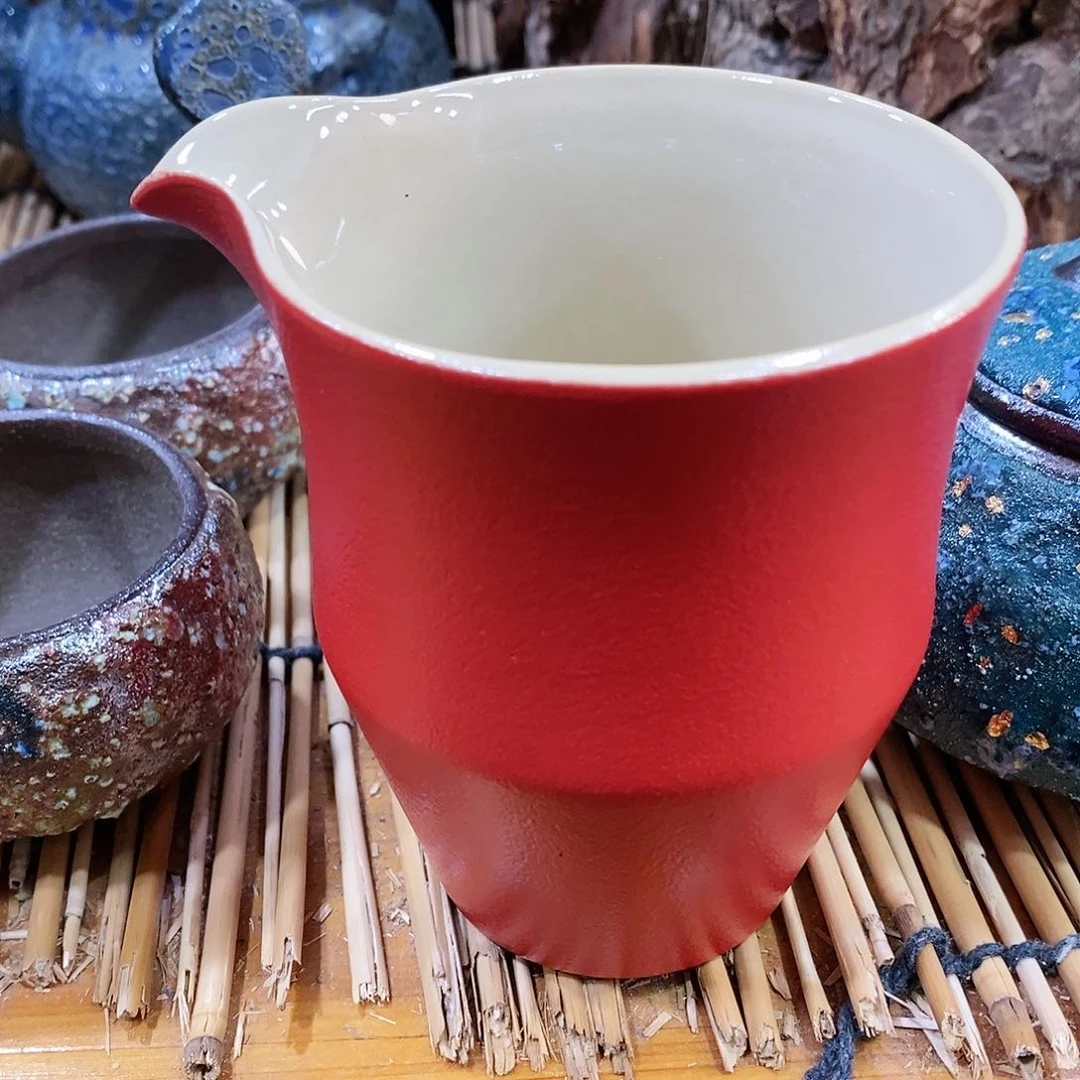 粗陶志野柴烧茶器