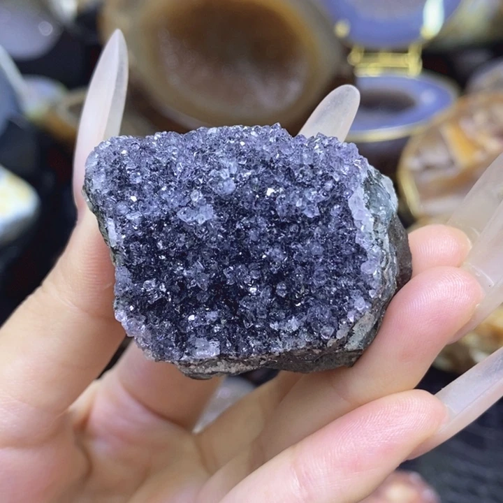 未镶嵌珠宝半成品紫晶彩晶块