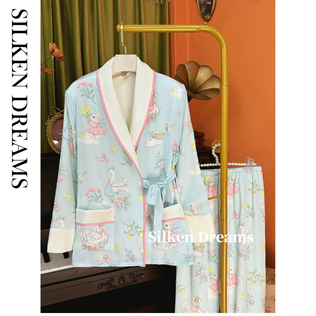 【夏日氧气 | 白日梦蓝】冬季可爱潮流海岛绒厚款睡衣家居服套装6