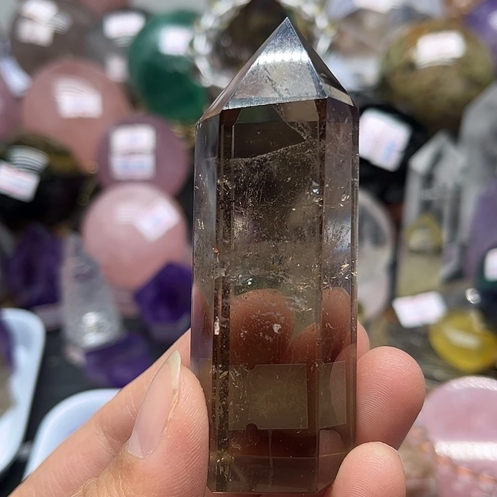 未镶嵌珠宝半成品水晶90克茶水晶柱