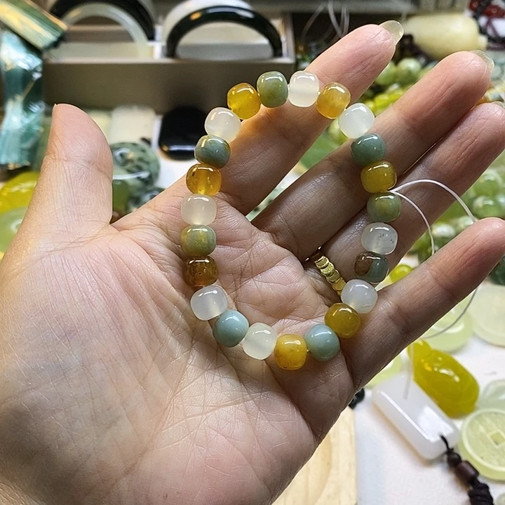 未镶嵌蛇纹石玉手镯刺***肉