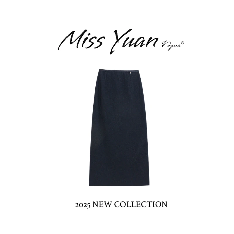 M.Y. 媛总 2025冬季款后开叉轻奢洋气半身裙MY2553D