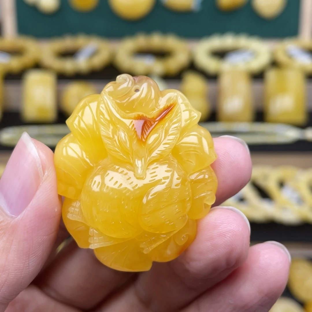 琥珀裸石未镶嵌琥珀蜜蜡