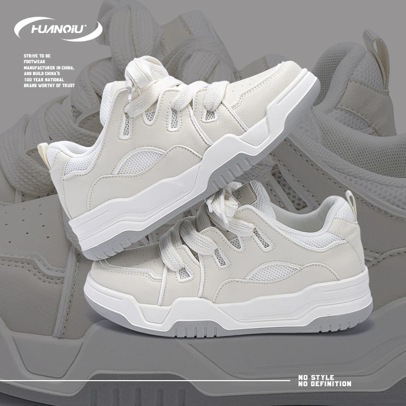 环球厚底内增高小白鞋板鞋男2025春季新款增高潮流舒适学生ins鞋