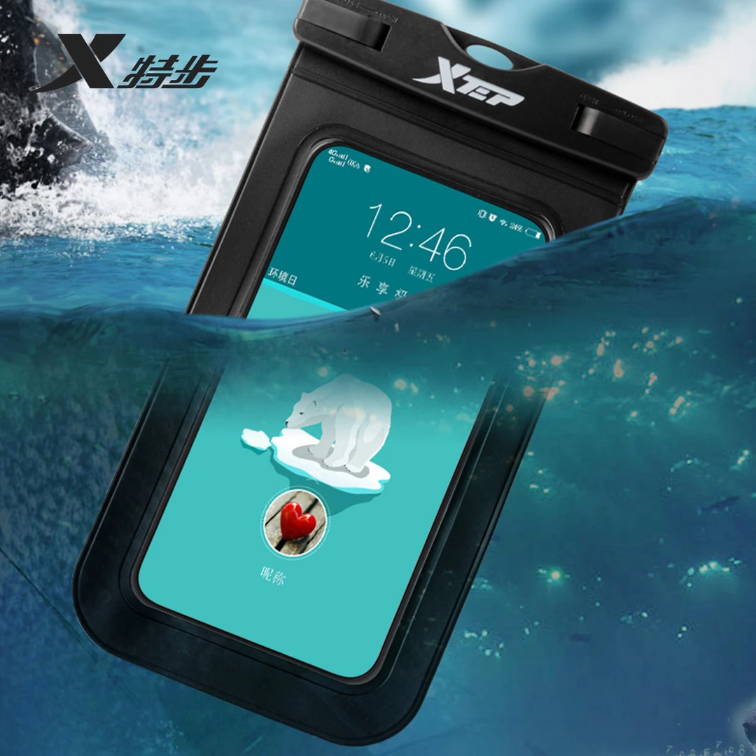 特步手机防水袋可触摸屏潜水套游泳外卖专用温泉防尘包防水手机套