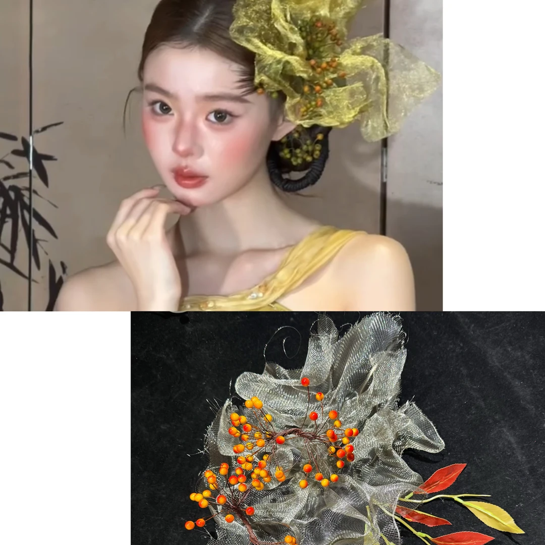 好柿｜541康康造型小众系列高雅新中式套装新娘饰品