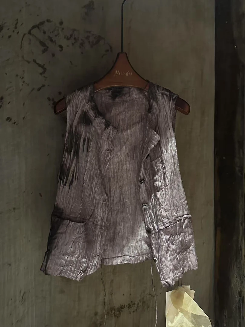 NatureDye 【美侖美奂】KL352924 原创设计复古植物染马甲