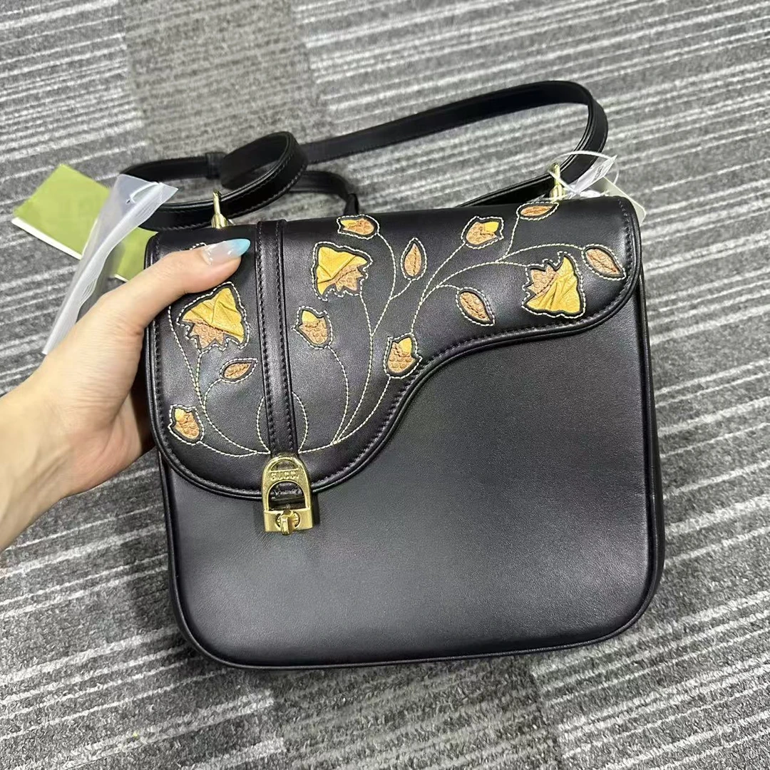 95新 GUCCI/古驰 古驰黑色大鸡腿06002/二奢包包