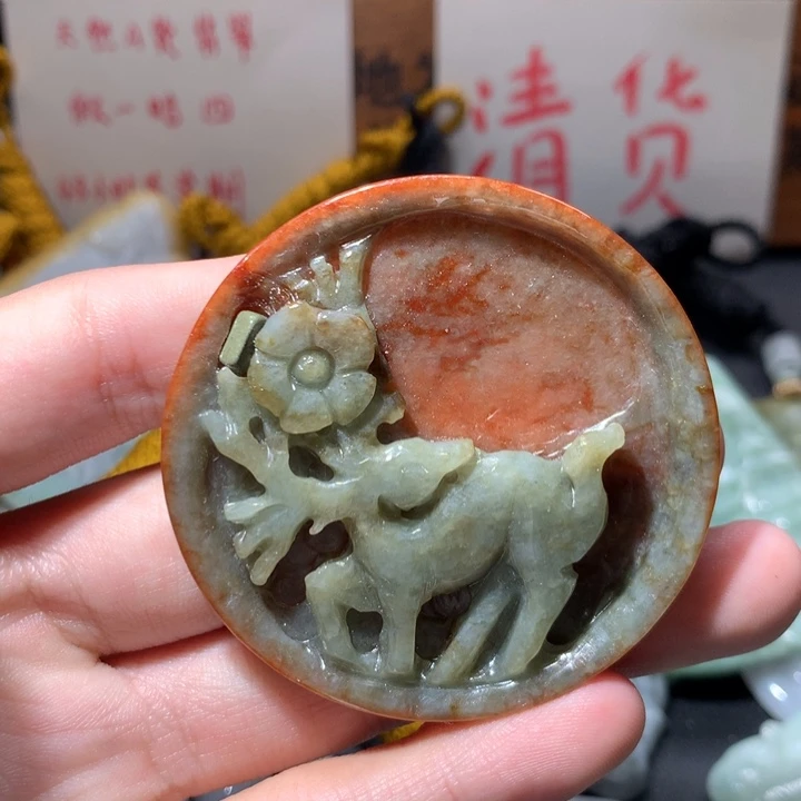 翡翠未镶嵌颈饰保真天然a货翡翠