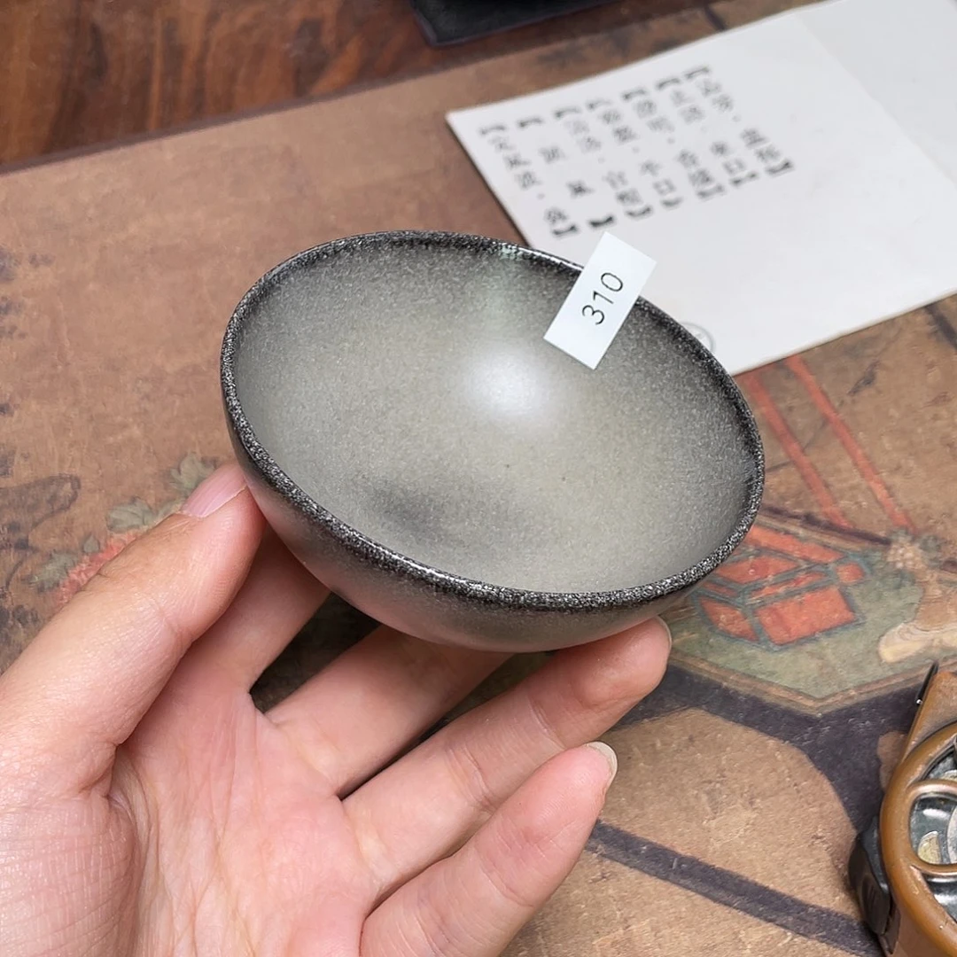 茶盏310 福临号建盏柴烧薄胎微瑕