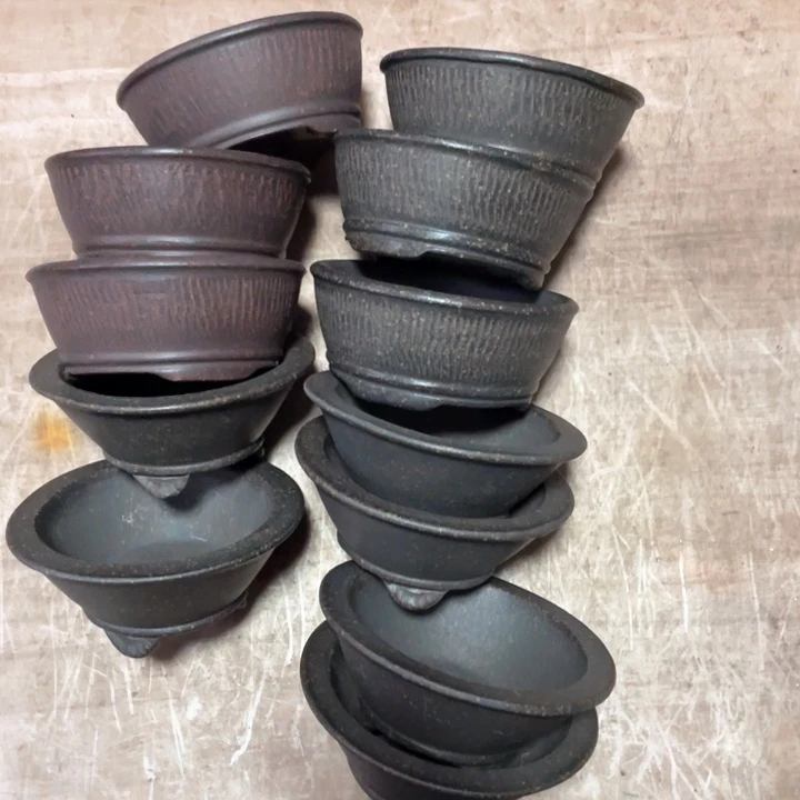 紫砂花盆紫砂花盆口9高4