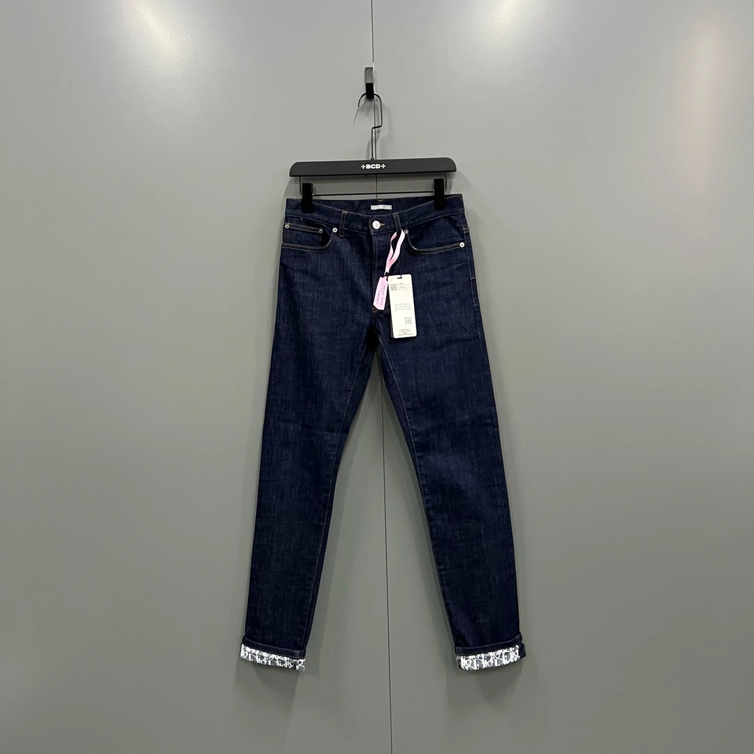 95新 DIOR/迪奥 Dior 迪奥 深蓝色修身牛仔裤 28码/95新