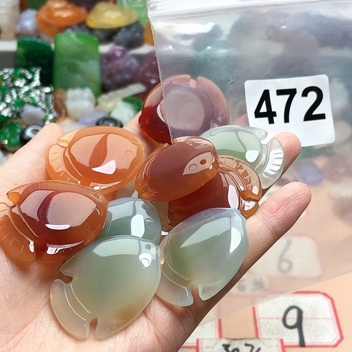 玛瑙/玉髓颈饰合金苍*