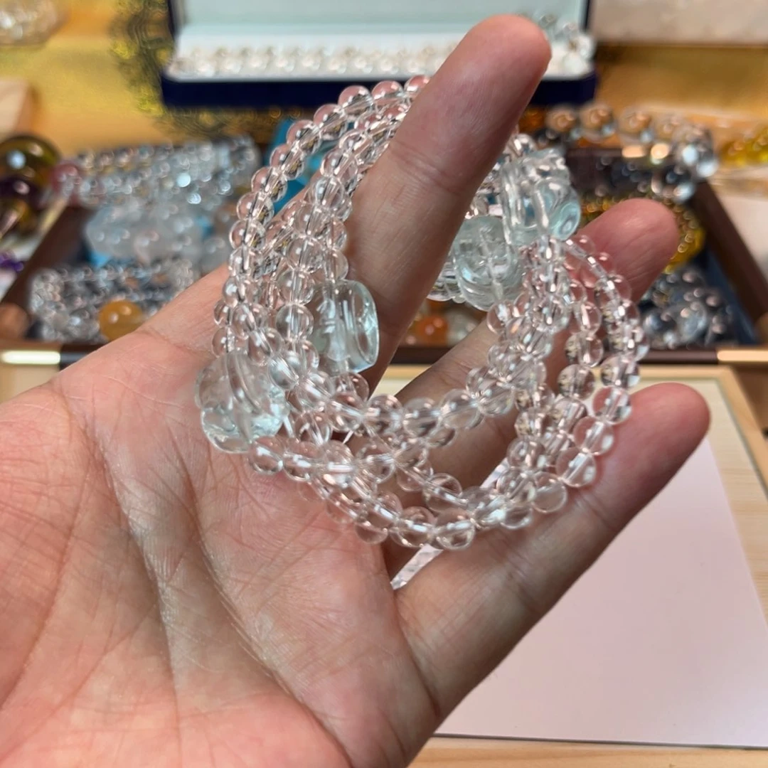 【闪购商品】水晶手链未镶嵌貔貅绿手串