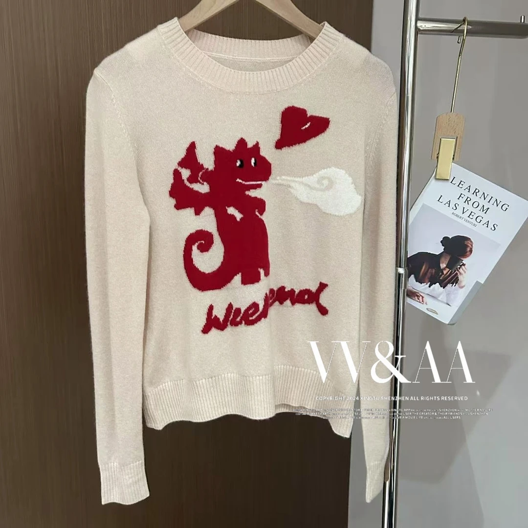 VV&AA 可爱祥云龙圆领毛衣高级羊绒衫 CL3940