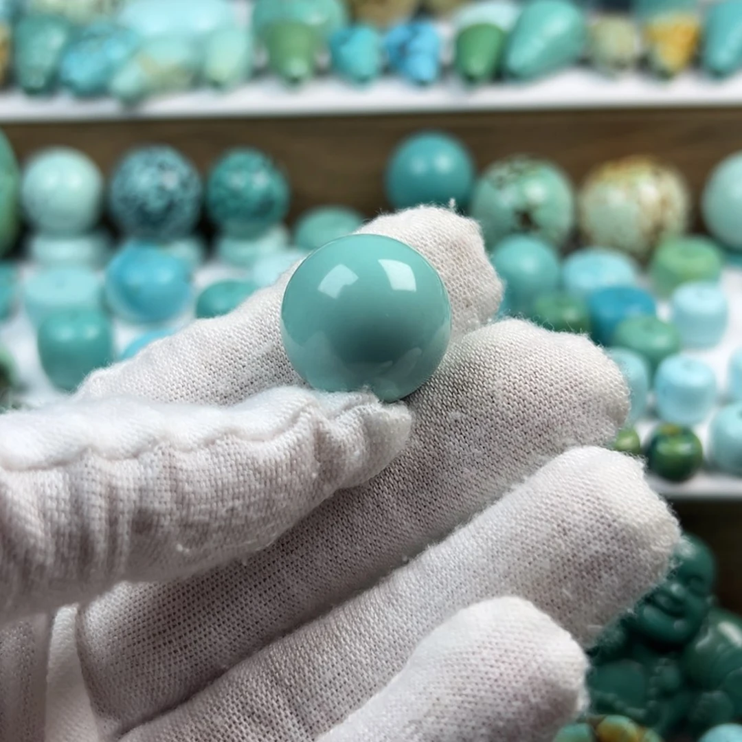 绿松石未镶嵌精品圆珠乔****腮