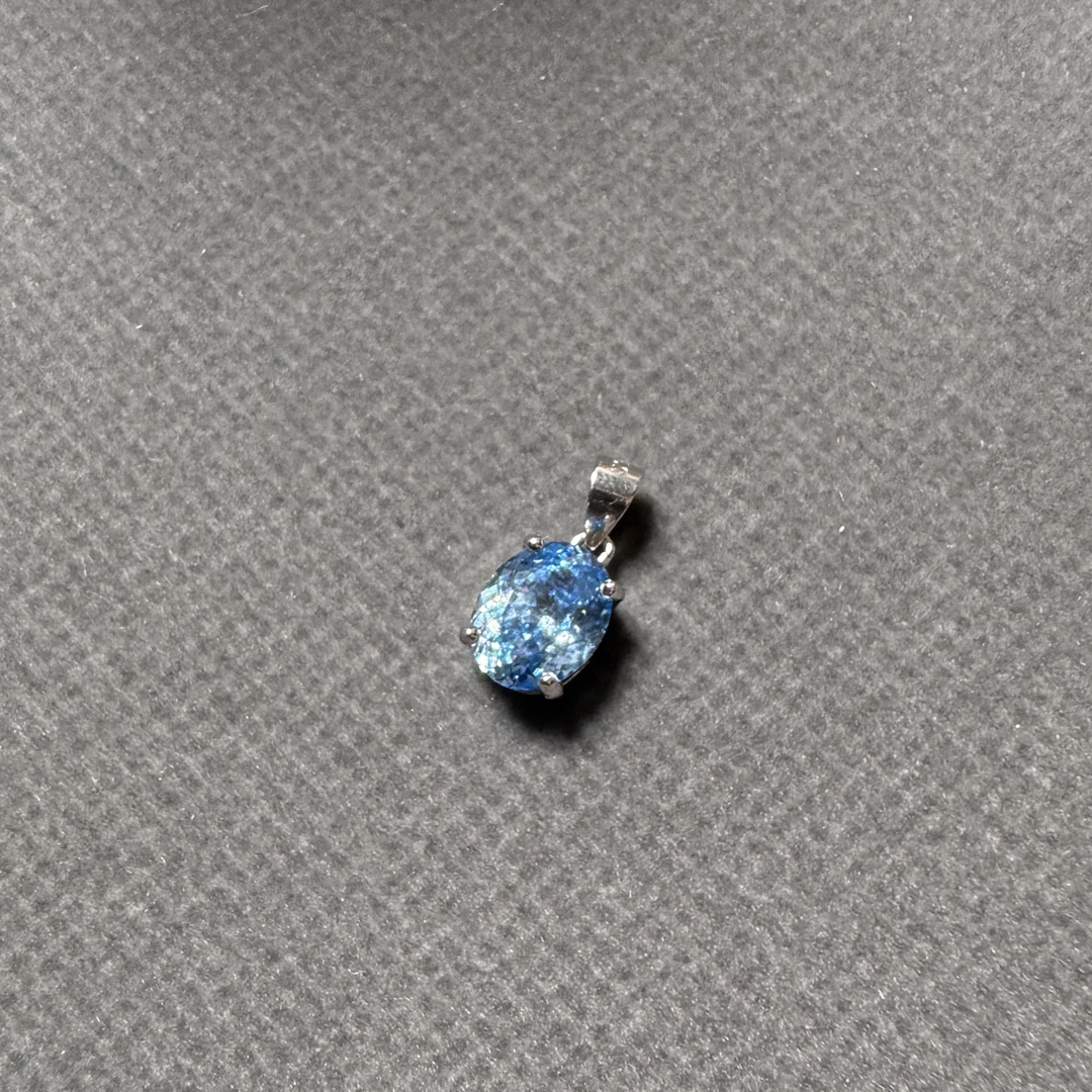 圣玛利亚海蓝一抹海洋蓝吊坠