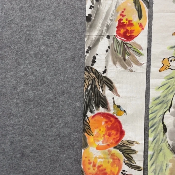 带灯款大鱼书画艺术作品