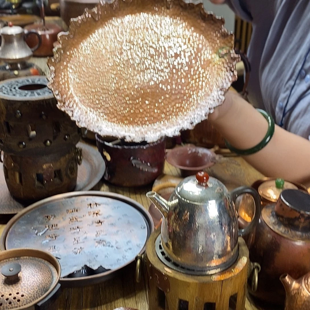 任和堂纯紫铜茶盘6666