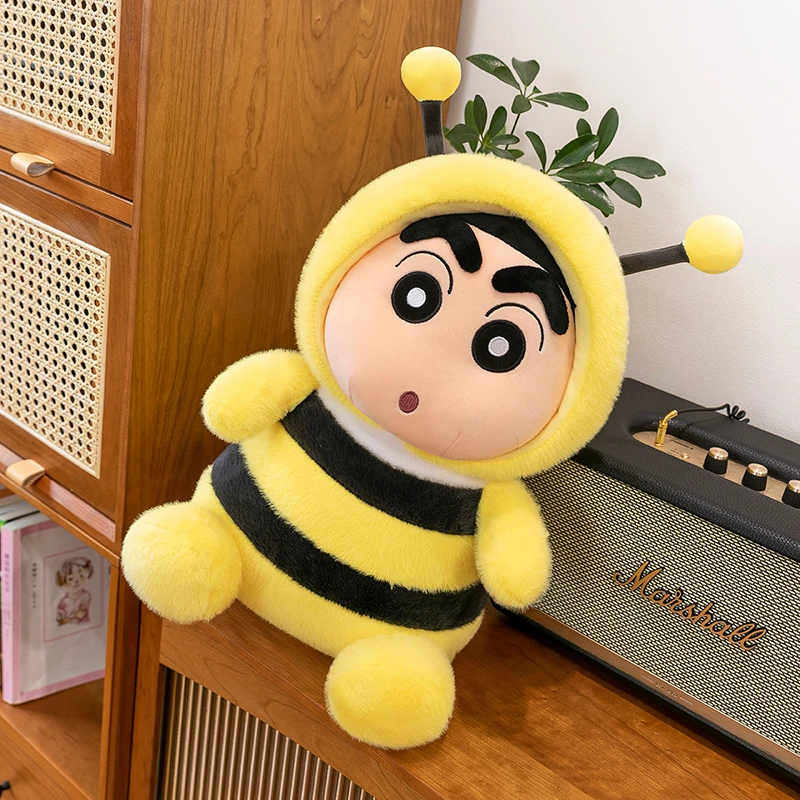 可爱小蜜蜂变身蜡笔小新毛绒玩具公仔柔软亲肤娃娃送孩子节日礼物