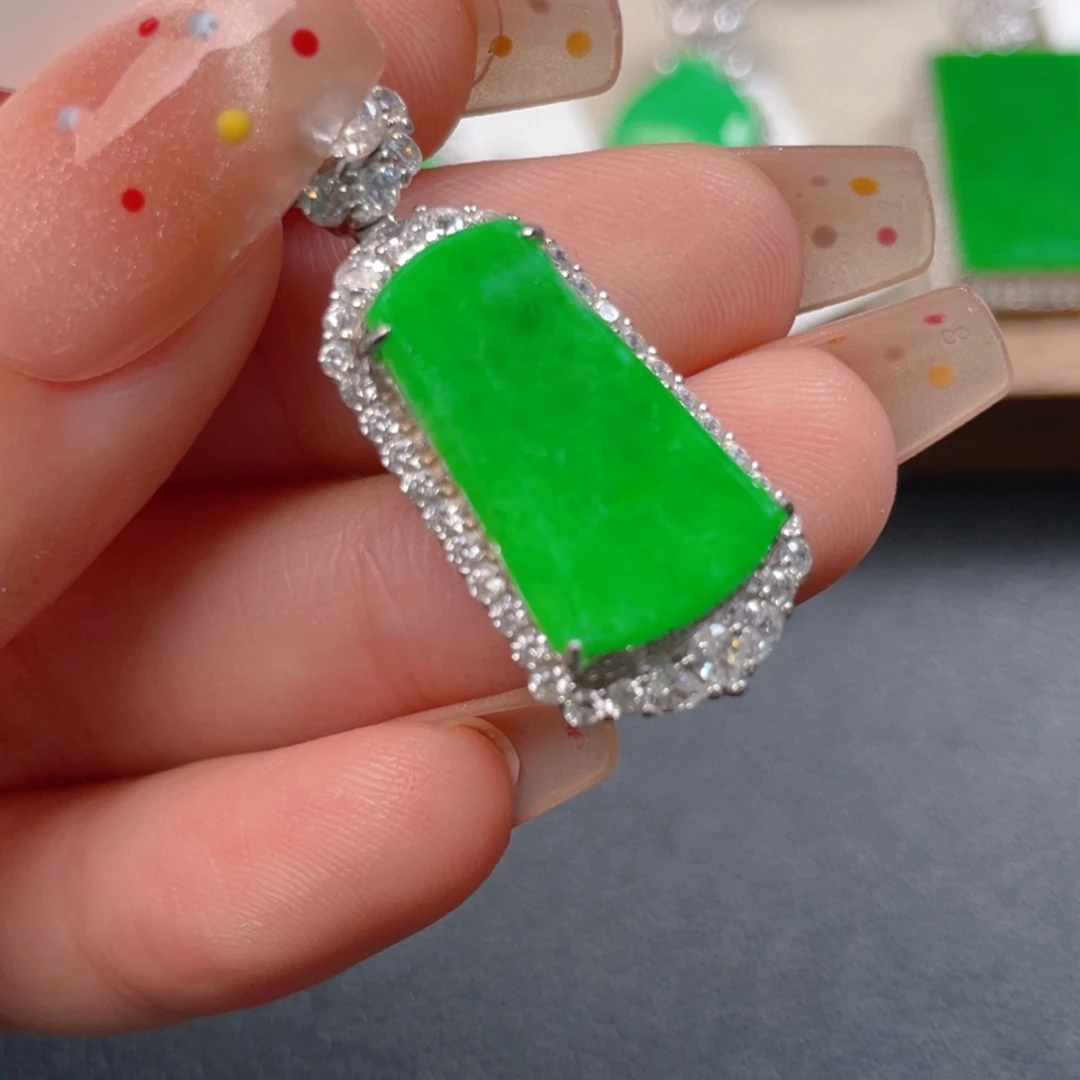 翡翠银S925镶嵌吊坠(不含链)j h j j