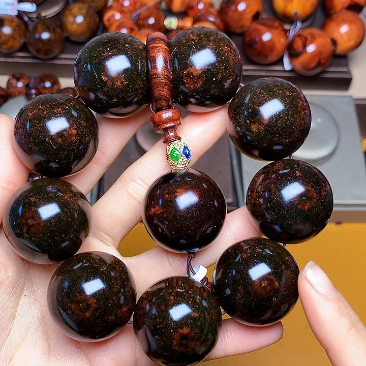 花梨木类手串/手链黄花梨风化料老挝花梨土埋料3.0