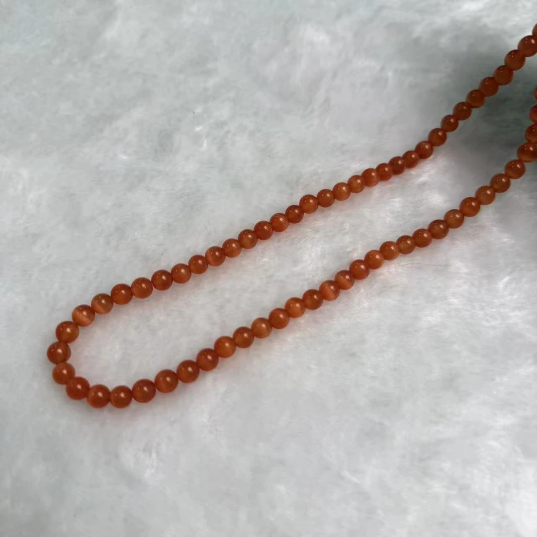 杰米石英质玉半成品女士手串手链项链圆珠diy手工编制A97