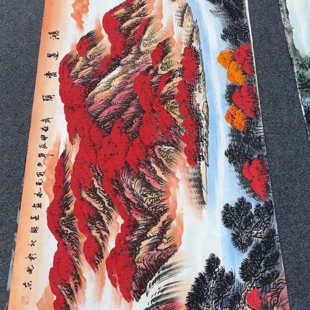 国画山水作品手绘