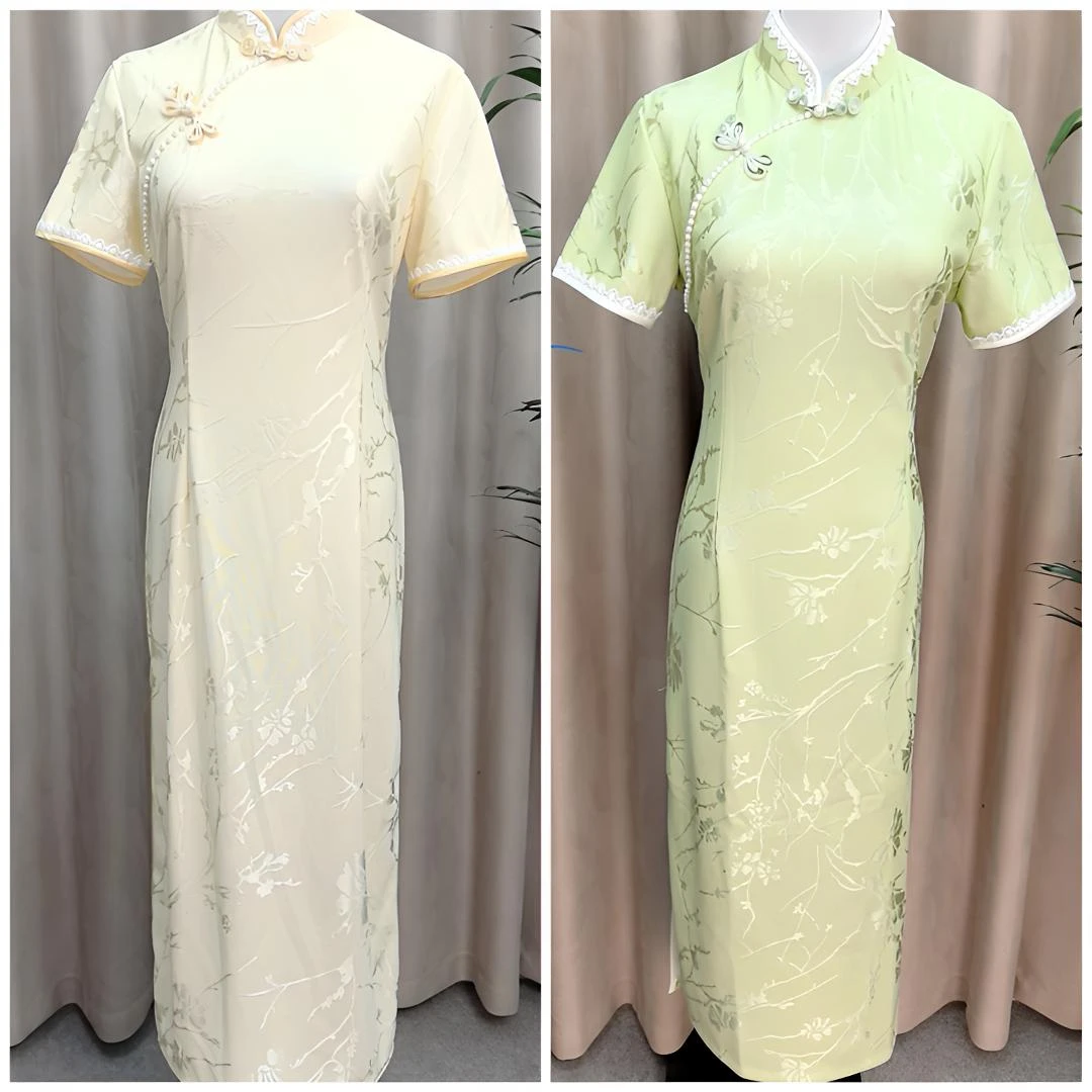 2025夏季送考改良中长裙旗袍日常新中式少女轻奢裙长1米2