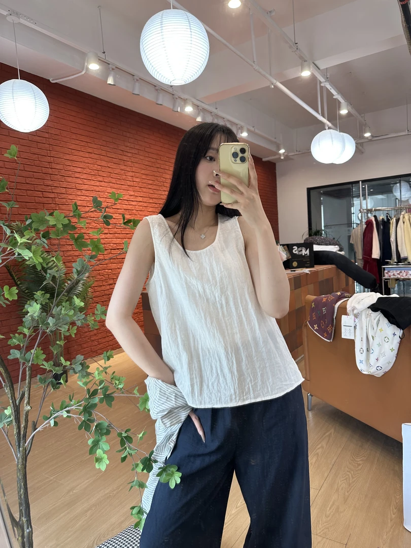 【天丝麻背心】冰爽天丝麻 上衣吊带吸汗透气夏季清爽百搭