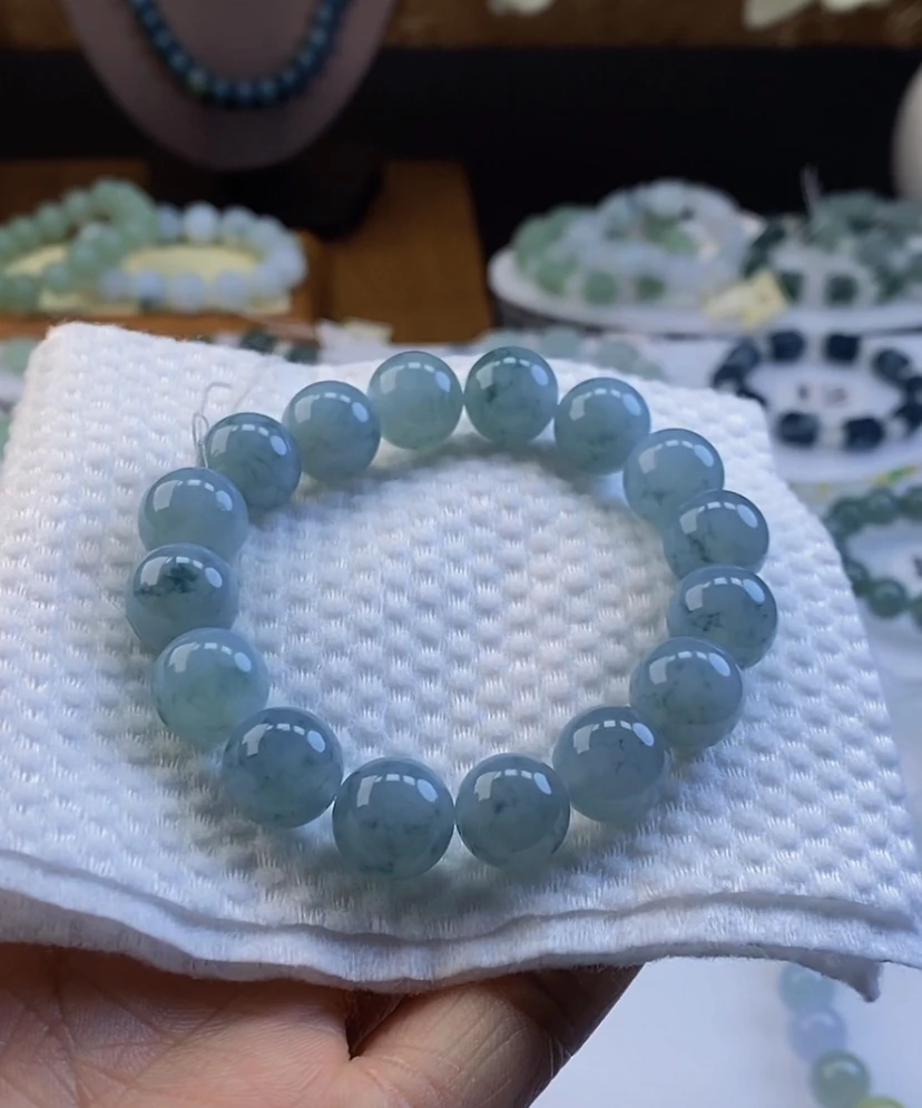 翡翠毛货手串未镶嵌