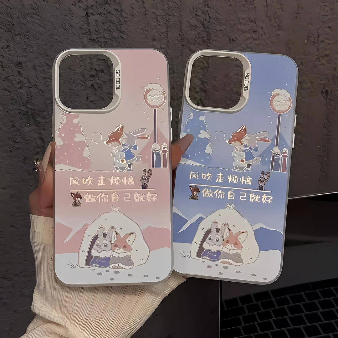 雪地朱迪尼克情侣适用苹果16手机壳华为pura70新款vivo小米15oppo