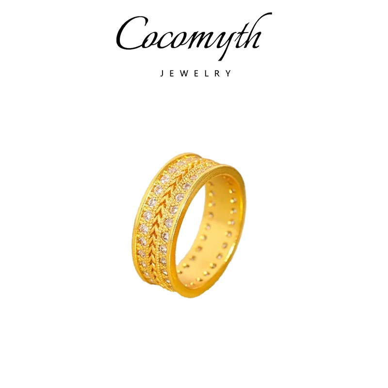 COCOMYTH/铜合金双排麦穗戒指J147